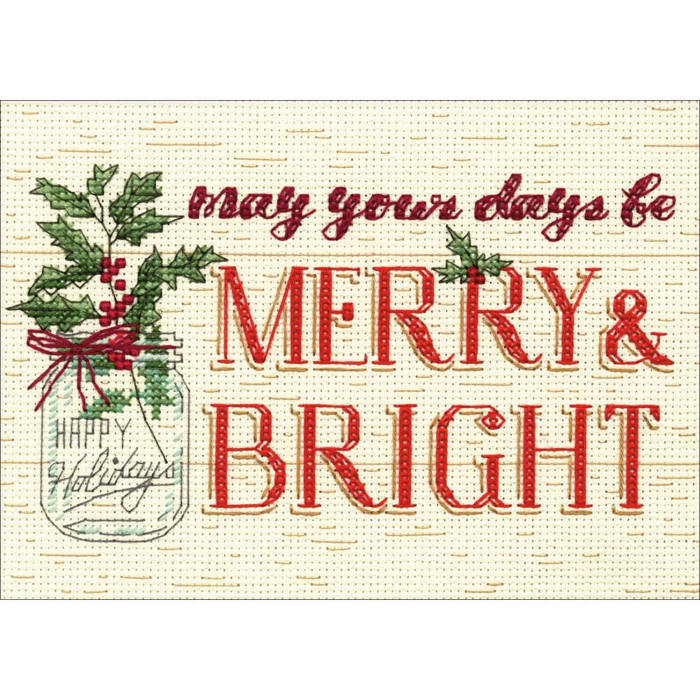 (image for) Mini Merry And Bright Counted Cross Stitch Kit